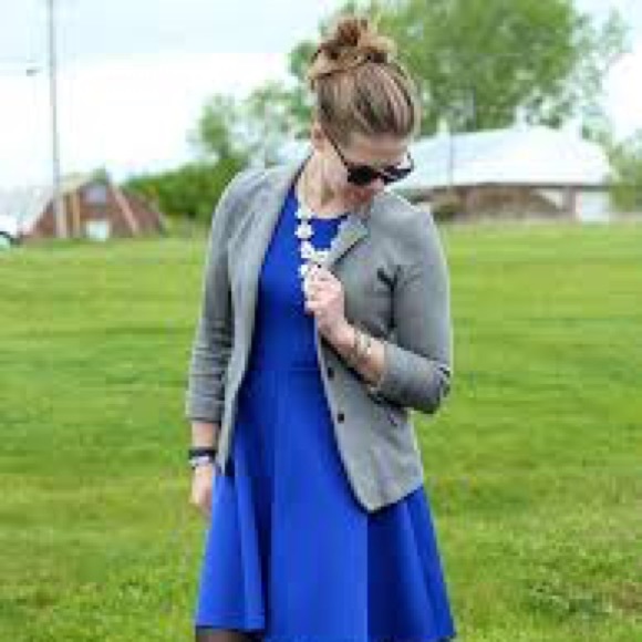 MILLY FOR DESIGNATION Blue Fit & Flare Party Dress - Picture 3 of 5